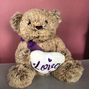HUG ME Teddy Bear Holding Heart “LOVE”